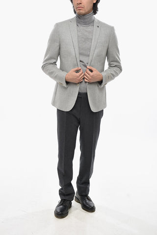 CC COLLECTION Virgin Wool 2-Button Jacket with Two Vents and Classic Lapel