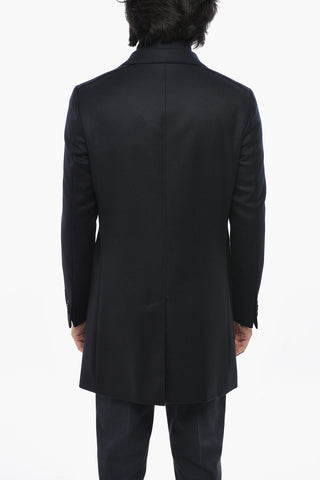 CC COLLECTION Virgin Wool Gabardine Coat with Removable Chest Piece