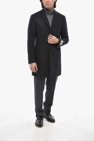 CC COLLECTION Cappotto in Lana Vergine con Abbottonatura a Scomparsa