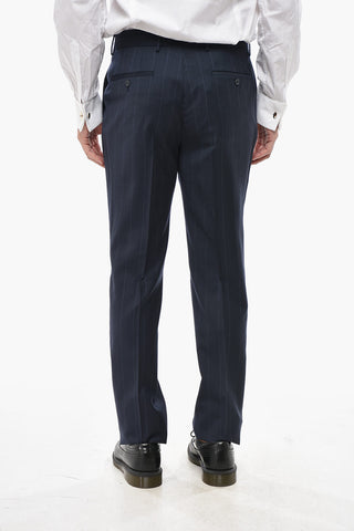 CC COLLECTION 투 버튼 핀스트라이프 수트 클래식 노치 라펠