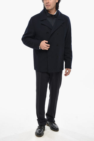CC COLLECTION 숏 더블브레스트 코트 탈착식 체스트 피스