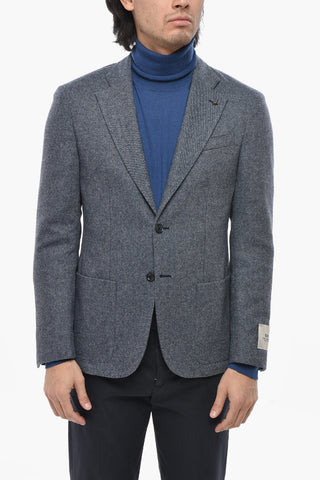 CC COLLECTION Unlined Wool Gabardine Jacket with Patch Pockets