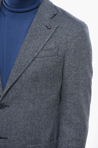 CC COLLECTION Unlined Wool Gabardine Jacket with Patch Pockets
