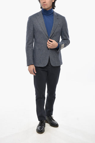 CC COLLECTION Unlined Wool Gabardine Jacket with Patch Pockets