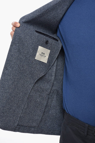 CC COLLECTION Unlined Wool Gabardine Jacket with Patch Pockets