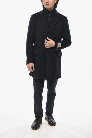 CC COLLECTION 버진 울 코트(플랩 포켓, 탈착식 체스트 피스)