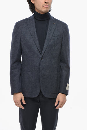 CC COLLECTION Zweiknopf-Blazer aus Schurwolle mit aufgesetzten Taschen
