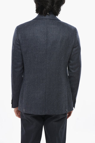 CC COLLECTION Virgin Wool Two-Button Blazer with Patch Pockets