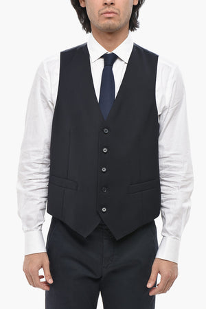 CC COLLECTION Virgin Wool Waistcoat with Martingale