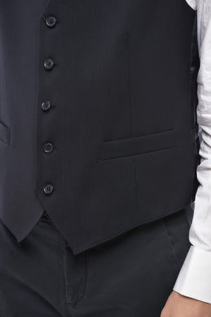 CC COLLECTION Virgin Wool Waistcoat with Martingale