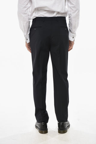 CC COLLECTION 2-Button Virgin Wool Stretch Suit Double Vent Classic Notch Lapel