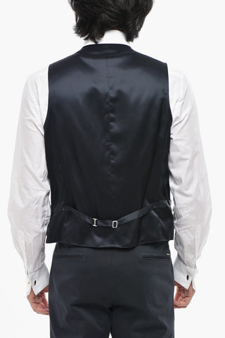CC COLLECTION Virgin Wool Waistcoat with Back Martingale