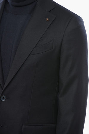 CC COLLECTION Blazer 2 Bottoni in Lana Vergine con Tasche Ad Aletta
