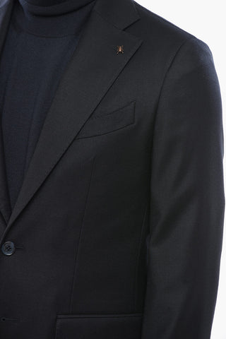 CC COLLECTION Blazer 2 Bottoni in Lana Vergine con Tasche Ad Aletta