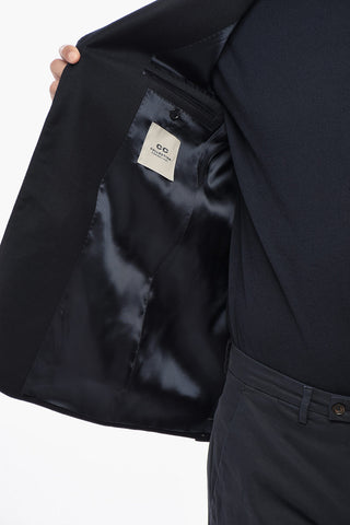 CC COLLECTION Blazer 2 Bottoni in Lana Vergine con Tasche Ad Aletta