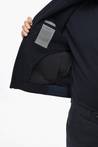 순모 보머 재킷 SPORTWEAR, 앞지퍼