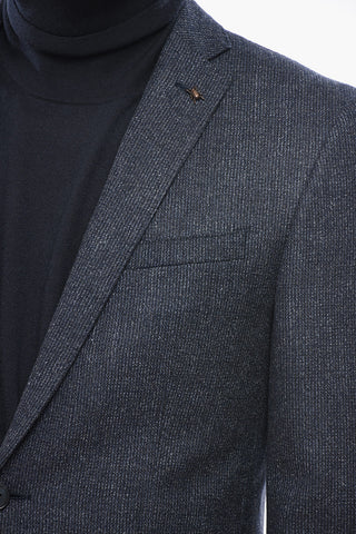 CC COLLECTION Virgin Wool Two-Button Blazer with Flap Pockets