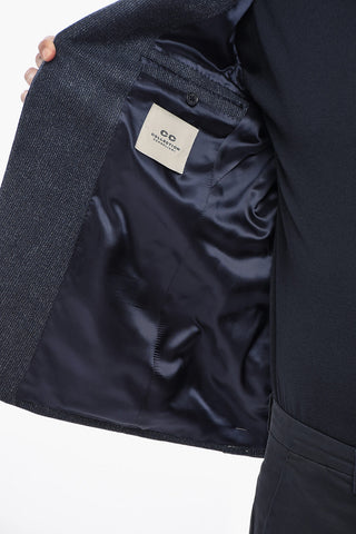 CC COLLECTION Virgin Wool Two-Button Blazer with Flap Pockets