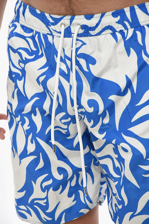 Boxer-Badehose mit abstraktem Muster