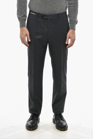 4-Pocketed Virgin Wool Pants with Belt Loops