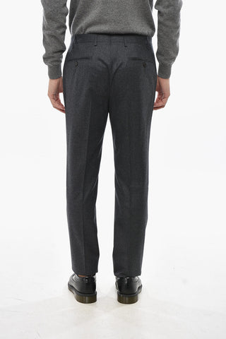 4-Pocketed Virgin Wool Pants with Belt Loops