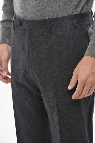 4-Pocketed Virgin Wool Pants with Belt Loops