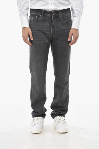 Jeans Slim Fit in Cotone Stretch Lavaggio Stone 20cm