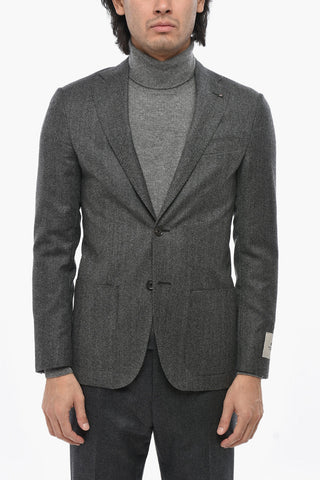 CC COLLECTION Blazer in Misto Lana Motivo Herringbone