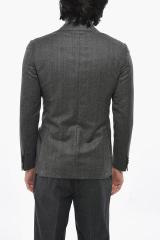 CC COLLECTION Blazer in Misto Lana Motivo Herringbone