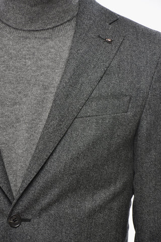 CC COLLECTION Blazer in Misto Lana Motivo Herringbone