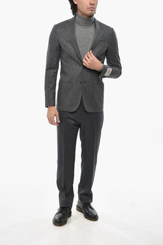 CC COLLECTION Blazer in Misto Lana Motivo Herringbone