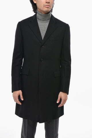 Cappotto in Puro Cashmere con Tasche ad Aletta