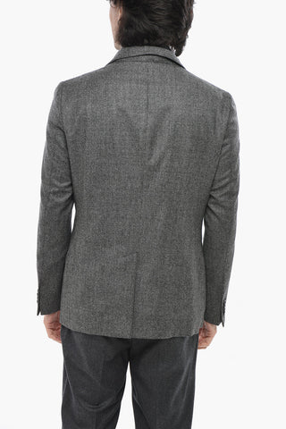 CC COLLECTION Giacca in Lana Vergine Melange con Chest-Piece Removibile