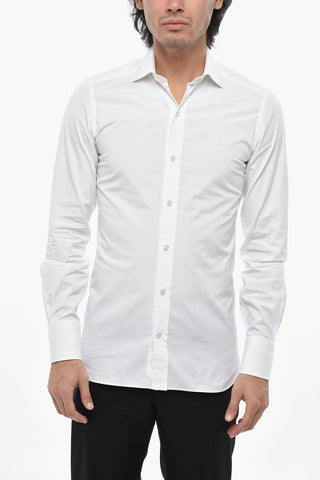 Cotton Poplin Shirt with French Collar