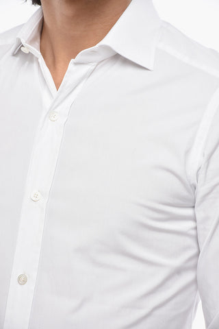 Cotton Poplin Shirt with French Collar