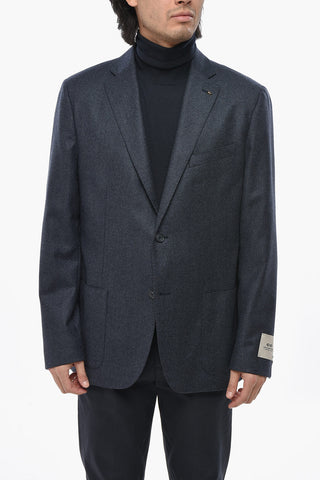 CC COLLECTION Blazer 2 Bottoni in Lana Vergine con Tasche a Toppa 