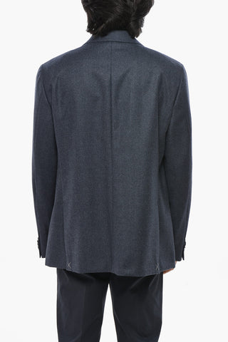 CC COLLECTION Blazer 2 Bottoni in Lana Vergine con Tasche a Toppa 