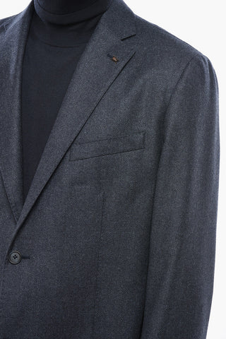 CC COLLECTION Blazer 2 Bottoni in Lana Vergine con Tasche a Toppa 