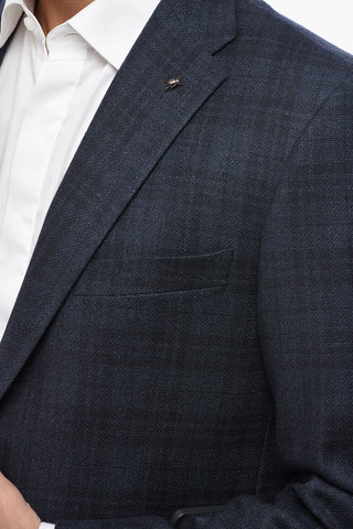CC COLLECTION Wool Blazer RIGHT with Tartan Pattern