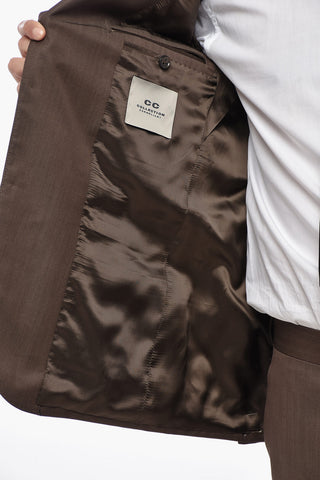 CC COLLECTION Zweiknopf-Anzug aus Schurwolle mit Pattentaschen