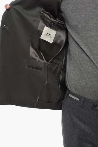 CC COLLECTION 더블브레스트 순모 재킷, 피크 라펠