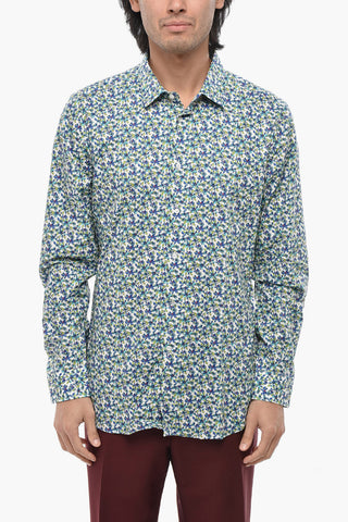 CC COLLECTION Poplin Shirt with Floral Pattern