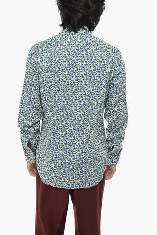 CC COLLECTION Poplin Shirt with Floral Pattern