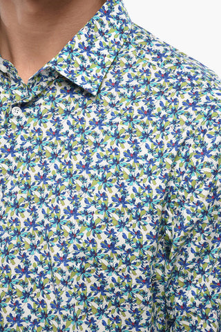 CC COLLECTION Poplin Shirt with Floral Pattern