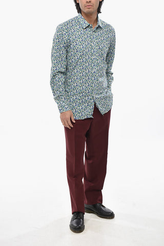 CC COLLECTION Poplin Shirt with Floral Pattern