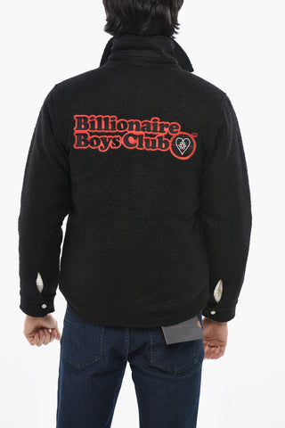 Overshirt in Tinta Unita con Logo Ricamato