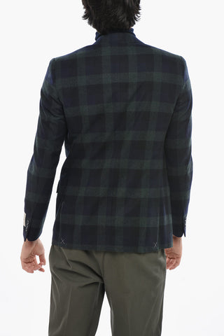2-Button Virgin Wool Blazer RESET in Bicolour Check