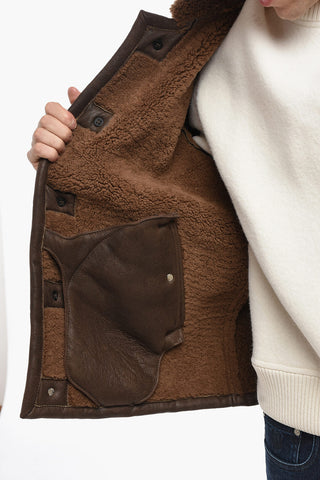 Leather ALASKA Jacket with Faux Fur Lining