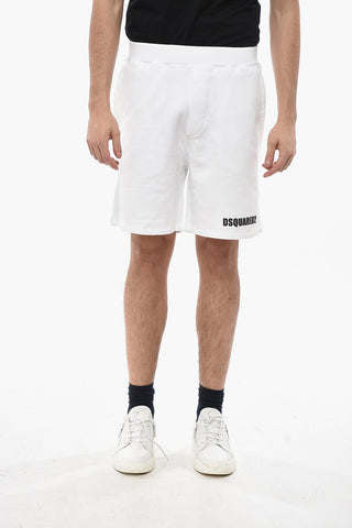 Shorts aus angerauter Baumwolle mit elastischem Bund