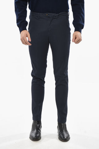 Cotton Twill Chino Trousers with Belt Loops
